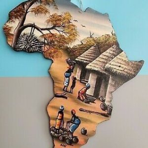 Africa Map Art Piece